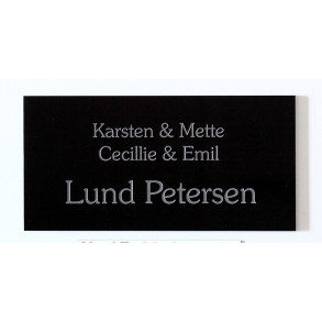 Sort blank skilt 100 mm x 200 mm