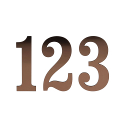 Husnummer ANTIK, kobber look, MINI