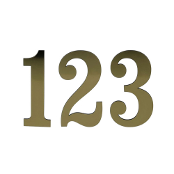 Husnummer ANTIK, Messing look, MINI