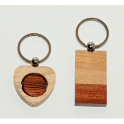 Sjov hjerte nglering i 2 farvet tr, Rosentr og ahorn