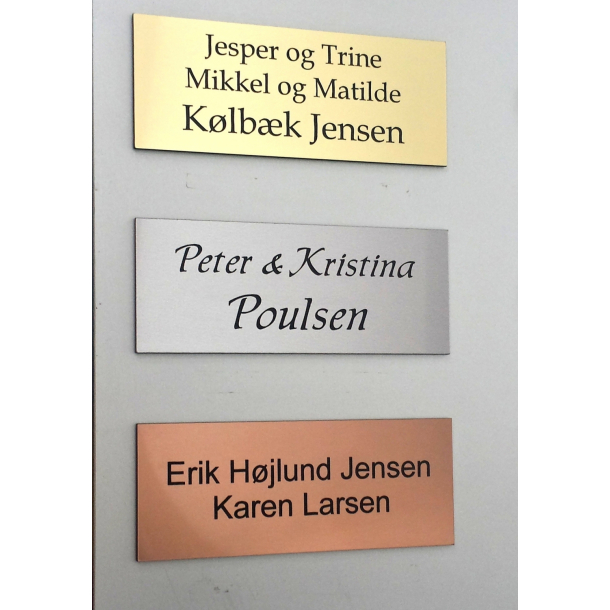 Kobber look skilt, 60x150mm