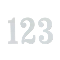 Husnummer ANTIK, Hvid, 10-30cm