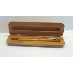 Kuglepen &amp; ske i gte bambus 