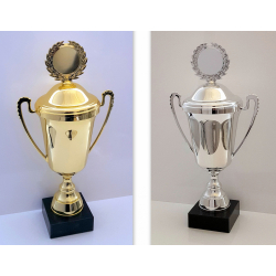 Elegant blank Guld eller Slv trof 37 cm med Top og lg