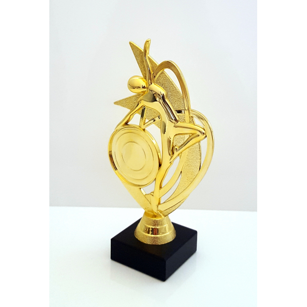 Danse og gymnastik pokal i guld farve