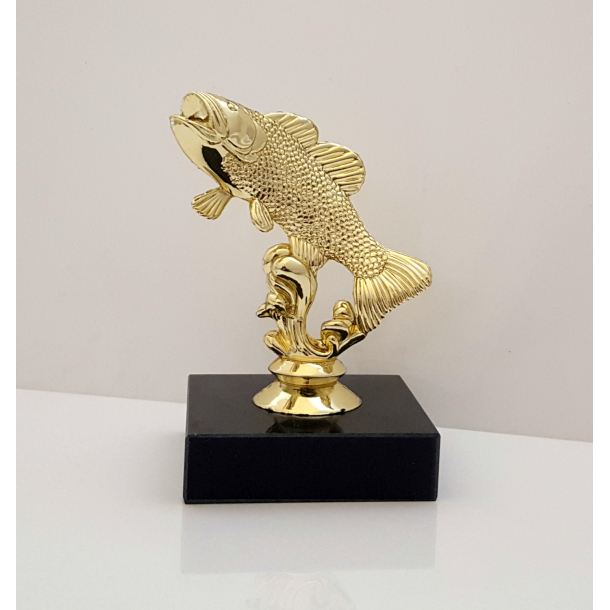 Statuette Fisk i guld