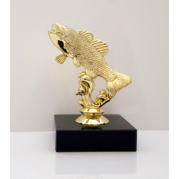 Statuette Fisk i guld