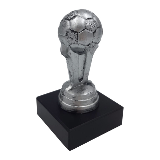 Fodbold statuette 9,5 cm med marmorsokkel og mulighed for gravering