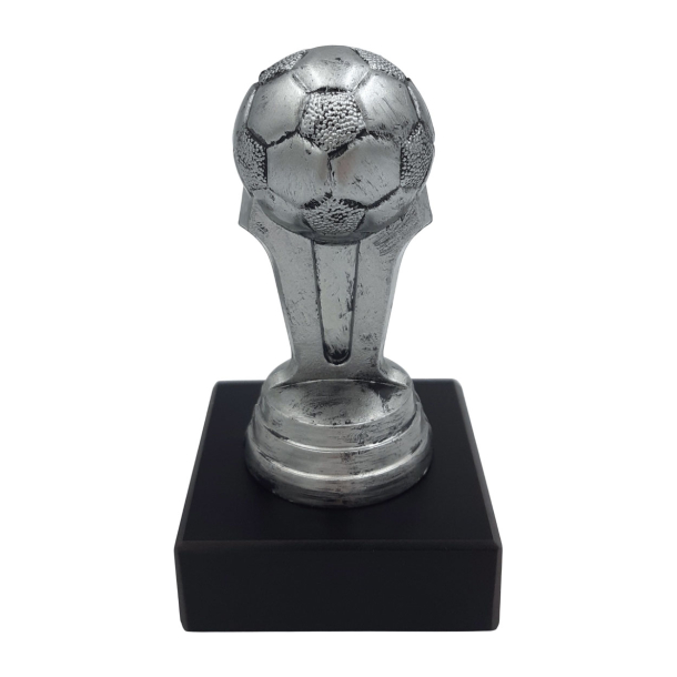 Fodbold statuette 9,5 cm med marmorsokkel og mulighed for gravering