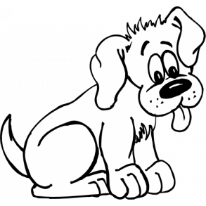 Glad hvalp - her vogter jeg skilt