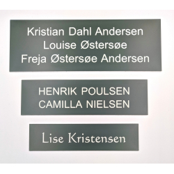 Grt skilt med hvid tekst - 3 strrelser