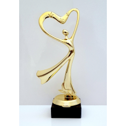 Danse pokal i guld farve