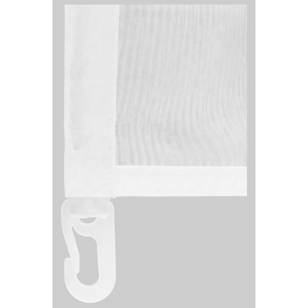 Monteret med hvide clips