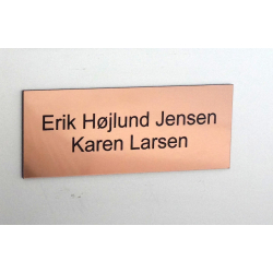 Kobber look skilt, 60x150mm