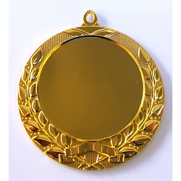 Stor elegant Medalje 70 mm m. emblem Guld