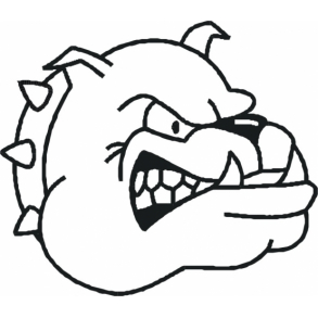 Bulldog hoved - her vogter jeg skilt