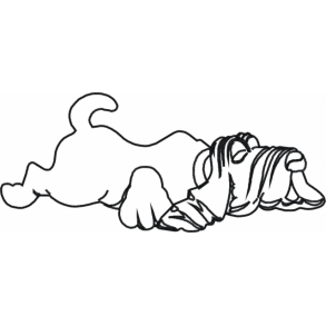 Flad hund - her vogter jeg skilt