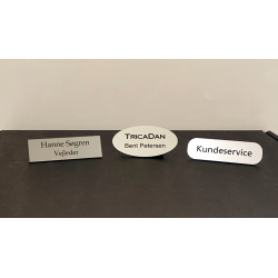 Navneskilt Aluminium look