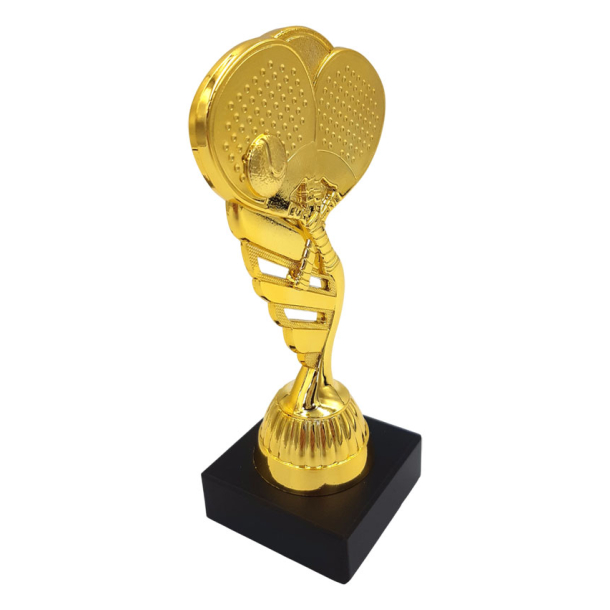 Padel Statuette 15 cm  Guld med Marmor Sokkel