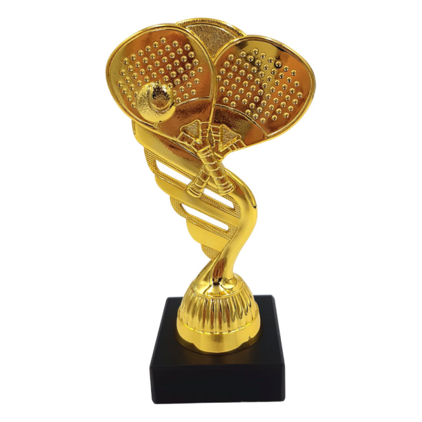 Padel Statuette 15 cm  Guld med Marmor Sokkel