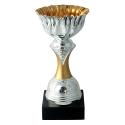Pokal Slv med Matguld  Elegant Sportspris p 21,5 cm