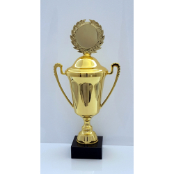 Elegant blank Guld eller Slv trof 33 cm med Top og lg