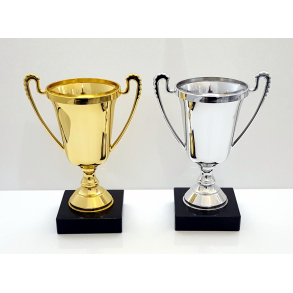 Elegant blank Guld eller Slv pokal 17 cm 