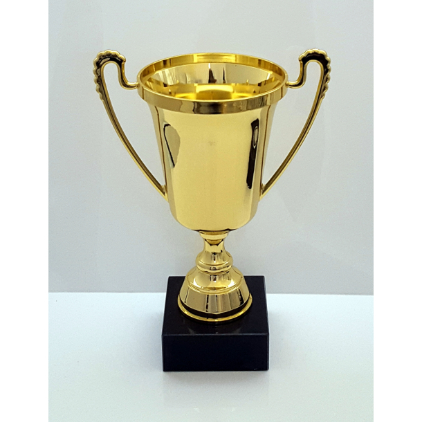 Elegant blank Guld eller Slv pokal 27 cm 