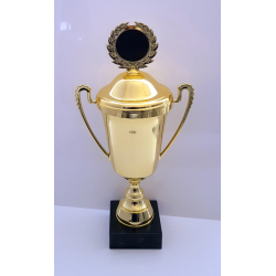 Elegant blank Guld eller Slv trof 37 cm med Top og lg