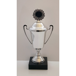 Elegant blank Guld eller Slv trof 24 cm med Top og lg