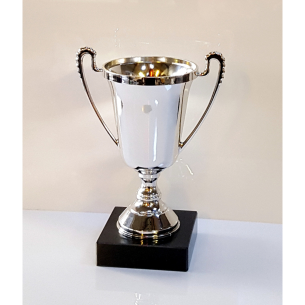 Elegant blank Guld eller Slv pokal 17 cm 