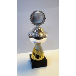 Pokal slv med guld/mat slv fod - 27 cm