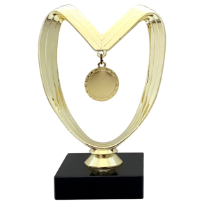 Ribbon Guld Hjerte Statuette  En Elegant Pris til Sport og Foreninger