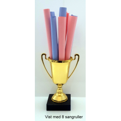 Elegant blank Guld eller Slv pokal 17 cm 