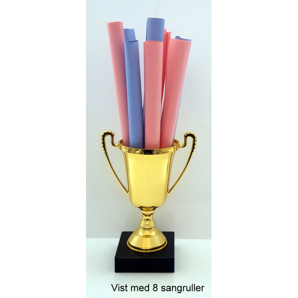 Elegant blank Guld eller Slv pokal 17 cm 
