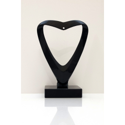 Sort Hjerte Statuette