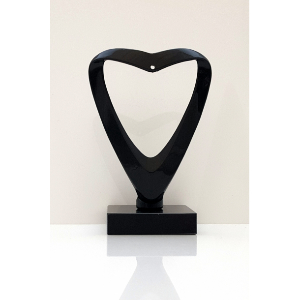 Sort Hjerte Statuette