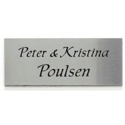 Skilt i stl look, 60 x 150 mm