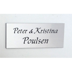 Skilt i stl look, 60 x 150 mm