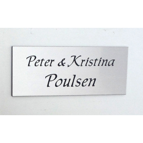 Skilt i stl look, 60 x 150 mm