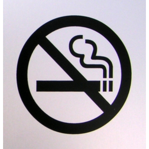 Symbol RYGNING FORBUDT   42 mm