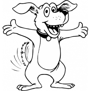 Venlig hund - her vogter jeg skilt