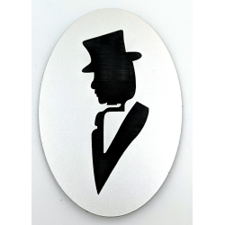 Lady eller Gentleman toilet skilt - Old style