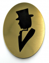 Gentleman - Messing look med sort symbol
