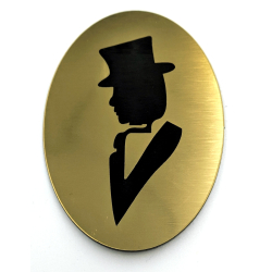 Lady eller Gentleman toilet skilt - Old style