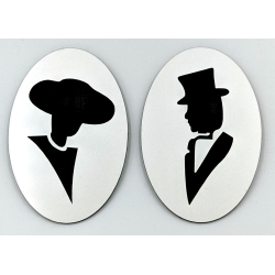 Lady - Gentleman toilet skilte st - Old style