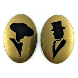 Lady - Gentleman toilet skilte st - Old style