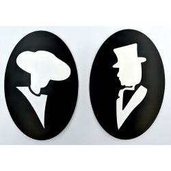 Lady - Gentleman toilet skilte st - Old style