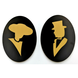 Lady - Gentleman toilet skilte st - Old style