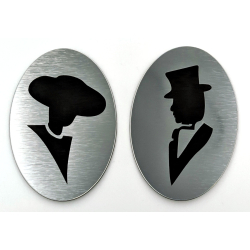 Lady - Gentleman toilet skilte st - Old style